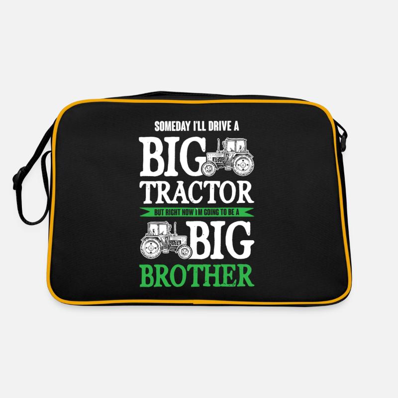 großer traktor großer bruder Retro Tasche