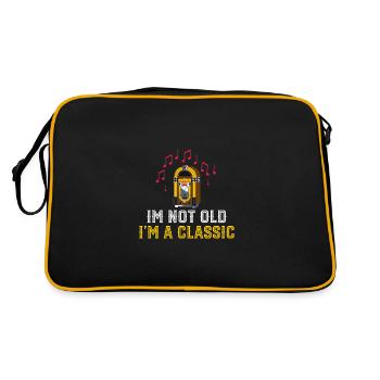 Jukebox der Klassiker Country Musikbox - Retro Tasche - Schwarz/Gold - Hinten
