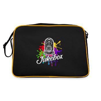 Jukebox Klassiker Country Musikbox - Retro Tasche - Schwarz/Gold - Hinten