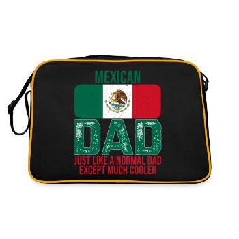 Mexique-Mexique-drapeau pour la fête des pères - Sac Retro - noir/or - Dos