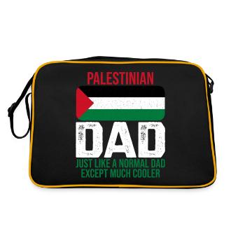 Palestinian Dad drapeau palestine pour la fête des pères - Sac Retro - noir/or - Dos