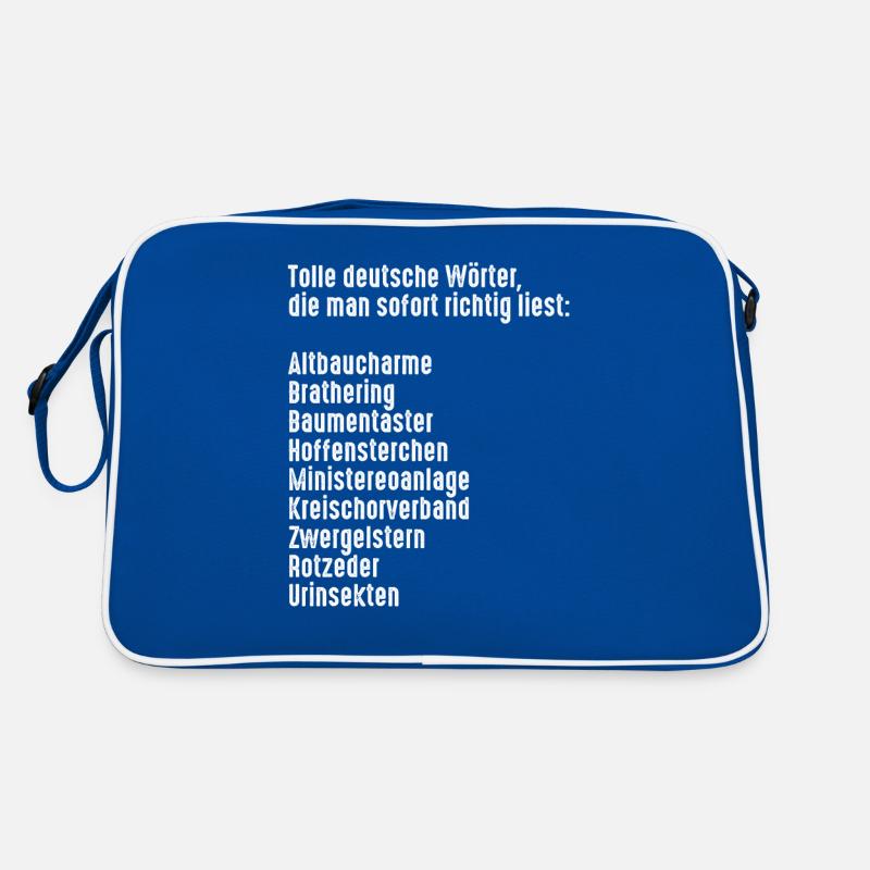 Deutsch Deutschlehrer Sprache Geburtstag Geschenk Retro Tasche