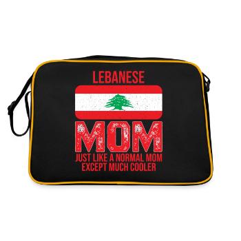Drapeau de la Mom lebanese du Liban pour la fête des mères - Sac Retro - noir/or - Dos