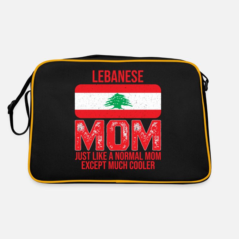 Lebanese Mom Libanon-Flagge zum Muttertag Retro Tasche