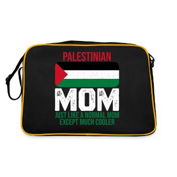 Palestinian Mom Drapeau Palestine pour la fête des mères - Sac Retro - noir/or - Dos