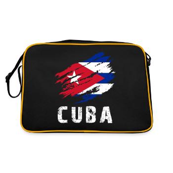 La Havane Cuba Drapeau Cuba - Sac Retro - noir/or - Dos