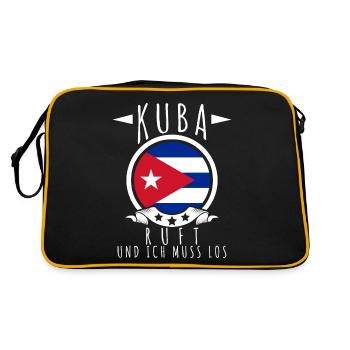 La Havane Cuba lance le drapeau de Cuba - Sac Retro - noir/or - Dos