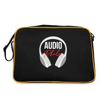 Audiophile Audio Music Analog Headhöhrer Gift - Retro Bag - black/gold - Back