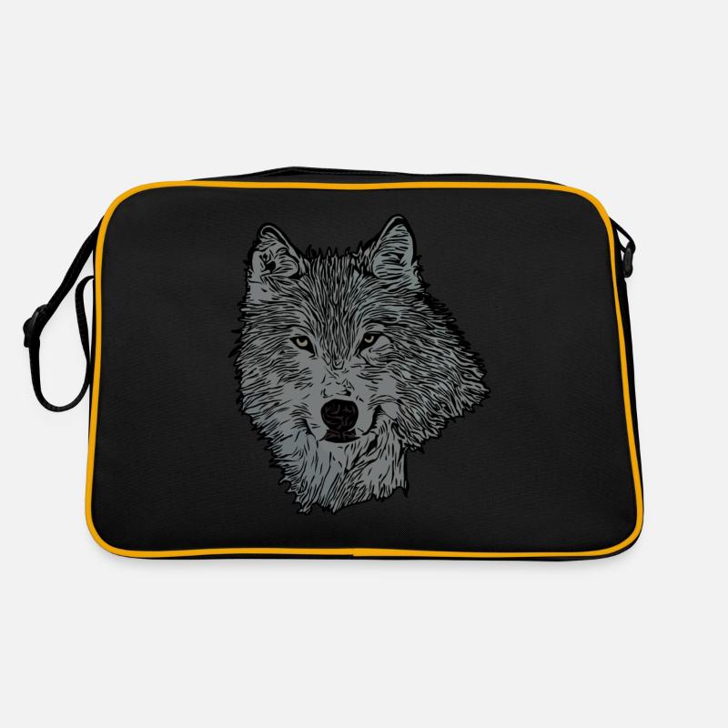 Wolf Animal Motif Retro Bag