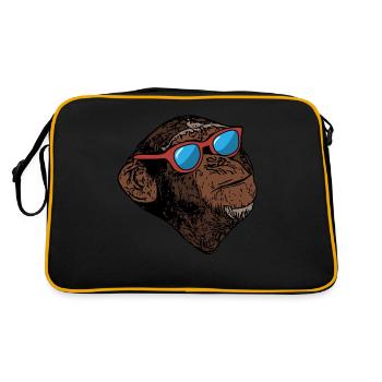 Monkeys Animal Face Monkey Sunglasses Animal Motif - Retro Bag - black/gold - Back