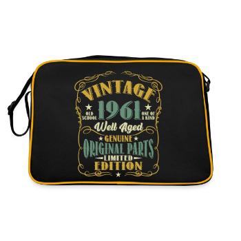 Vintage 1961 Shirt Old School Well Aged - Sac Retro - noir/or - Dos