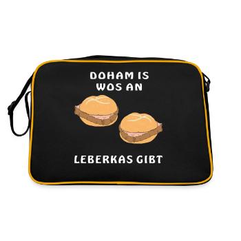 LEBERKAS SEMMEL - Retro Tasche - Schwarz/Gold - Hinten