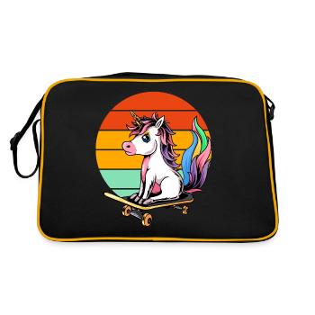 Unicorn Skateboard Retro - Retro Bag - black/gold - Back