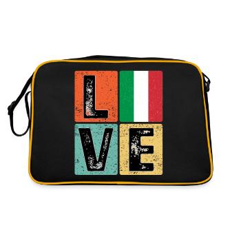 I Love Italy drapeau pour la fierté italienne - Sac Retro - noir/or - Dos