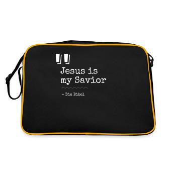 Proverbes chrétiens Jésus is my Savior - Sac Retro - noir/or - Dos