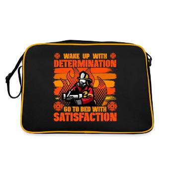 Wake up with Determination go to bed with - Retro Bag - black/gold - Back