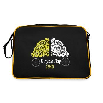 Bicycle Day 1943 GOA Hofmann Psychedelic - Sac Retro - noir/or - Dos
