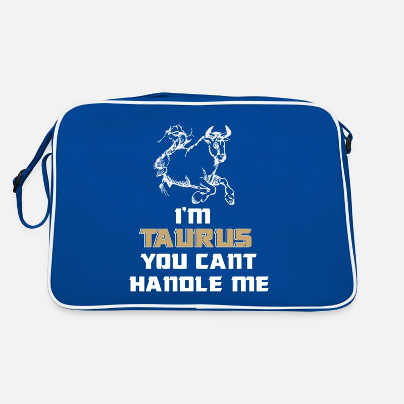 Stier Unzähmbar Bulle Horoskop Sternzeichen Retro Tasche