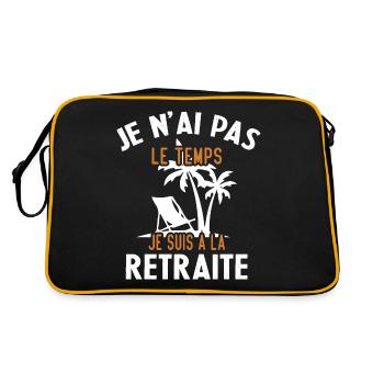 Je N'ai Pas Le Temps Je Suis À La Retraite Cadeau - Sac Retro - noir/or - Dos