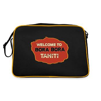 Bora Bora Tahiti soleil mer plage vacances - Sac Retro - noir/or - Dos
