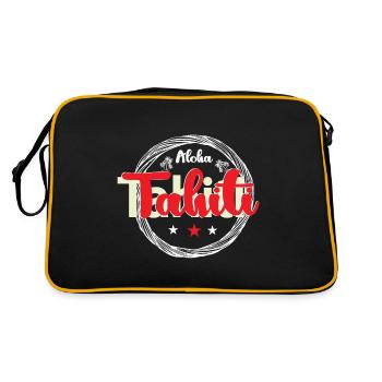 Aloha Tahiti Vacances d’été Plage ensoleillée - Sac Retro - noir/or - Dos