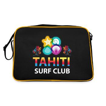 Tahiti Surf Club Aloha Palm surf surf - Sac Retro - noir/or - Dos