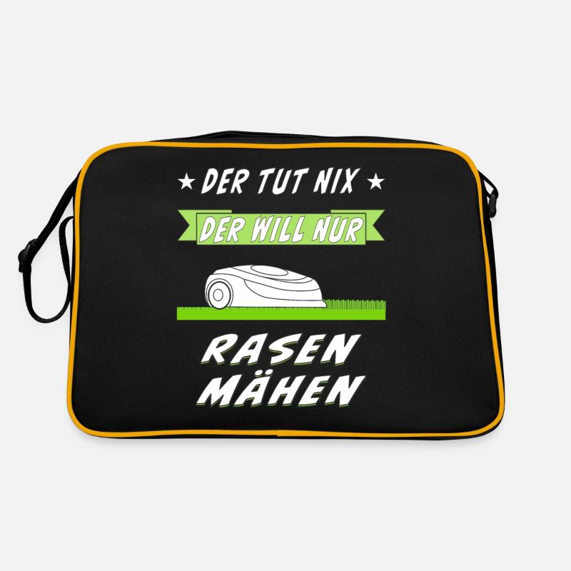 RASENROBOTER RASEN MÄHEN Retro Tasche