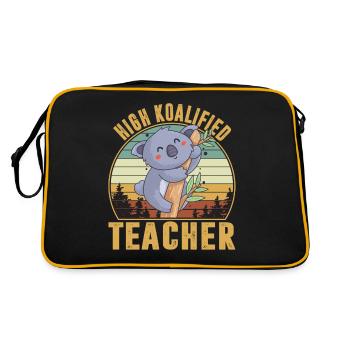 High Koalafied Teacher Vintage Retro - Retro Bag - black/gold - Back