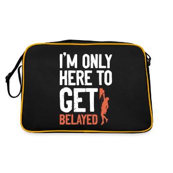 felsklettern klettern - Retro Tasche - Schwarz/Gold - Hinten
