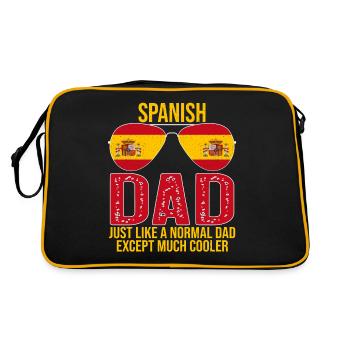 Spanish Dad Espagne drapeau lunettes de soleil Fête des Pères - Sac Retro - noir/or - Dos