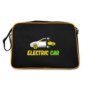 Electric Car Environment E-Car Battery Car - Retro Bag - black/gold - Back
