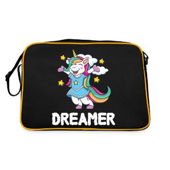 Unicorn Kids Dream Rainbow Unicorn - Retro Bag - black/gold - Back