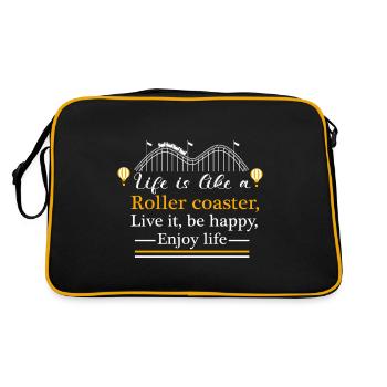 Roller Coaster Amusement Park Excursion - Retro Bag - black/gold - Back