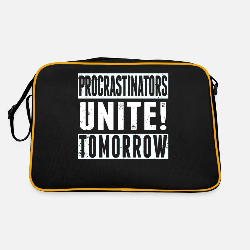 Procrastinators Unite Tomorrow Procrastination Retro Tasche