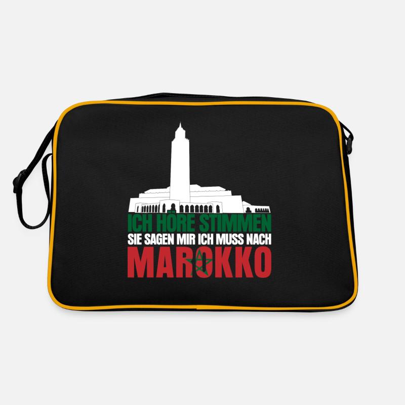 Marokko Amazigh Urlaub Spruch Morocco Retro Tasche