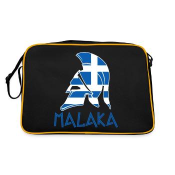 Malaka Greek Greek Flag Greek - Retro Bag - black/gold - Back