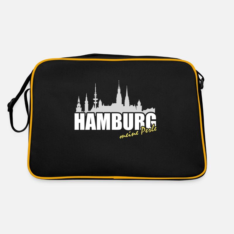 Hamburg Perle Skyline Retro Tasche