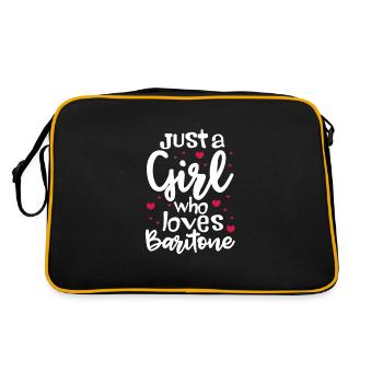 Baryton fille baryton fille fille cadeau fille - Sac Retro - noir/or - Dos