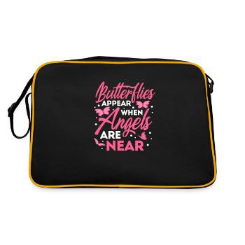 Papillons ange papillon ailes - Sac Retro - noir/or - Dos