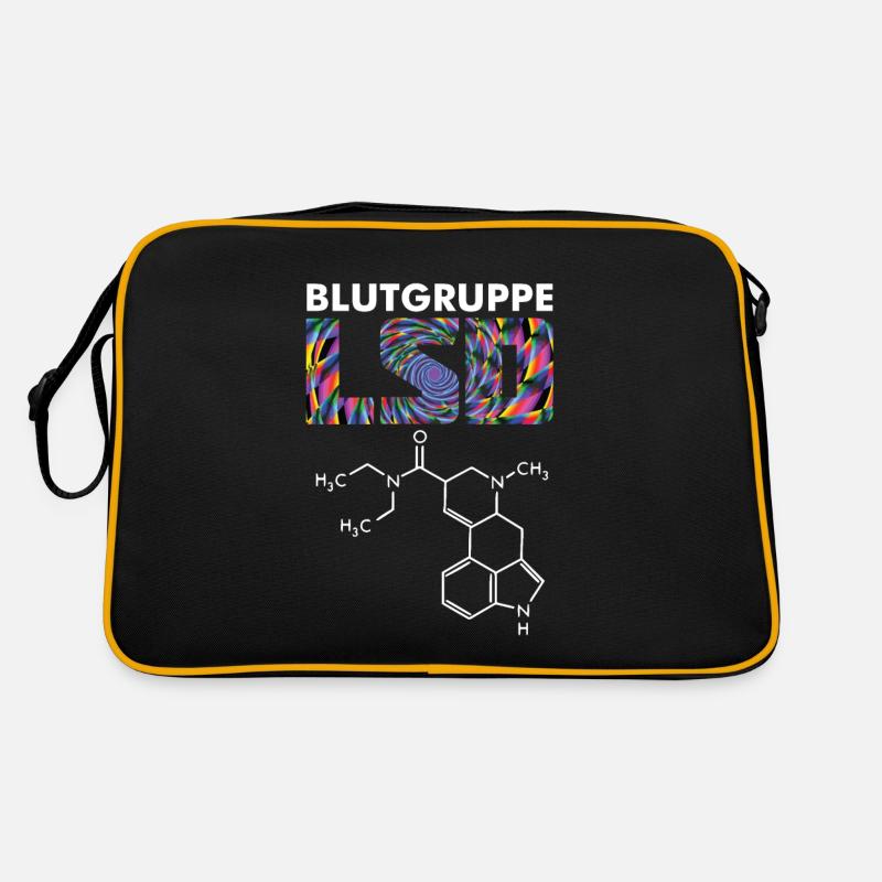 Blutgruppe LSD Strukturformel psychedelisch Retro Tasche