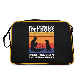 That’s What I Do Pet Dogs Play Handpan - Sac Retro - noir/or - Dos