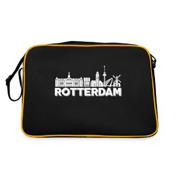 Holland Skyline Rotterdam Hollandais - Sac Retro - noir/or - Dos