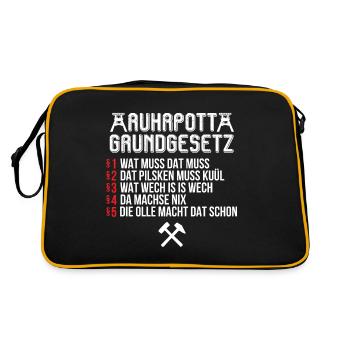Ruhrpott Basic Law Ruhr Ruhr Area - Retro Bag - black/gold - Back