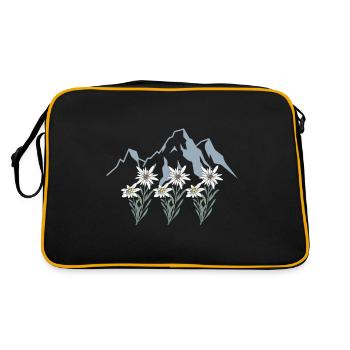 Edelweiss Alpes Tyrol Fleur de montagne suisse - Sac Retro - noir/or - Dos