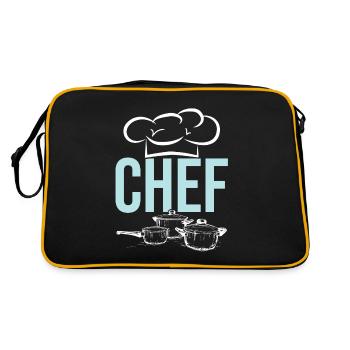 chef cuisiner - Sac Retro - noir/or - Dos