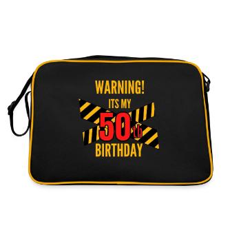 Warning 50 ans 50 ans - Sac Retro - noir/or - Dos