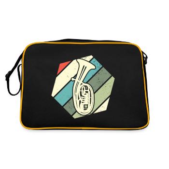 Ténor rétro instrument de musique musicien - Sac Retro - noir/or - Dos
