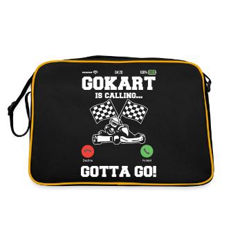 Mon karting appelle le circuit de karting - Sac Retro - noir/or - Dos
