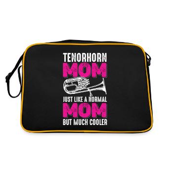 Corne de ténor Mère Instrument à vent musicienne - Sac Retro - noir/or - Dos