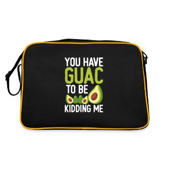 Avocat Guacamole Vegan Légumes Vegan Cadeau - Sac Retro - noir/or - Dos